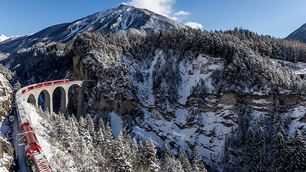 Rhaetische Bahn im Winter